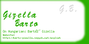 gizella barto business card